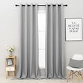 Pickluc Blackout Curtains with Grommet 108 Inches Long 2 Panels, Light Blocking Window Drapes for Living Room, Thermal Insulated, Noise Reduction, Privacy Protection, Light Grey, 52" Wide x108 Length