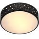 Monzana® 38cm Round Fabric Ceiling Light | Starry Sky Perforated Material Circular Ceiling Lamp | Light Shade 2xE27 40 Watt Socket | Bedroom Lounge Childrens Room Office | Black