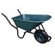 110 Litre 150kg Capacity Heavy Duty Outdoor Garden Trolley WheelBarrows with Pneumatic Tyre, Plastic Garden Cart Wheelbarrow in Green