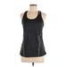 Reebok Active Tank Top: Black Color Block Activewear - Women's Size Medium