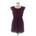 Forever 21 Casual Dress - Mini: Purple Print Dresses - Women's Size Medium