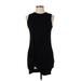 Shein Casual Dress - Bodycon Crew Neck Sleeveless: Black Print Dresses - Women's Size Small