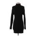 Olivaceous Casual Dress - Sweater Dress: Black Dresses - Women's Size Small