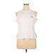 Adidas Active Tank Top: White Solid Activewear - Women's Size X-Large