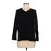 Chico's Long Sleeve Blouse: Black Tops - Women's Size Medium