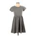 ABound Casual Dress - A-Line: Gray Solid Dresses - Women's Size X-Small