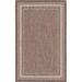 Brown/White Rectangle 7' x 10' Area Rug - Breakwater Bay Rengin Brown/Sand Indoor/Outdoor Area Rug Polyester | Wayfair