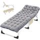 Arlmont & Co. Paavana Outdoor Beach Lounge Chair Folding Chaise Lounge w/ Pad, Face Down Tanning Chaise Lounge in Gray | Wayfair