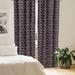 Ellenton East Urban Home Abstract Curtains Bohemian Lattice Print Pair Plum Black Beige Microfiber | 95 H x 28 W in | Wayfair