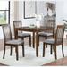 Red Barrel Studio® Roylene Rectangular 34.5" L x 34.5" W Dining Set Wood/Upholstered in Brown | 30 H x 34.5 W x 34.5 D in | Wayfair