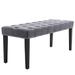 House of Hampton® Velvet Upholstered Bench Wood/Velvet in Gray | 18.9 H x 45.3 W x 16.93 D in | Wayfair 472E68C9FE5A4A82833EA50535F8A4E2