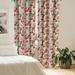 Ivett East Urban Home Vintage Garden Curtains Botany Print Meadow Pair of 28 Pink Almond & Green Brown Microfiber | 63 H x 28 W in | Wayfair