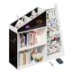 Isabelle & Max™ Aave 31.5" H x 35.4" W Bookcase w/ board & Cubbies, Open Bookshelf & Organizer Display in Black | Wayfair