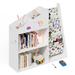 Isabelle & Max™ Aave 31.5" H x 35.4" W Bookcase w/ Blackboard & Cubbies, Open Bookshelf & Organizer Display in White | Wayfair