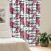 Erith East Urban Home Emoji Curtains Futuristic X Faces Smiling Pair of 28"x63" White Magenta Off White Microfiber | 63 H x 28 W in | Wayfair