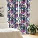 East Urban Home Vintage Curtains Crane Birds Flowers Plot Pair of 28 Eggplant Petrol Blue Microfiber | 84 H x 28 W in | Wayfair