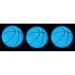 Toys+ 3 Pack! Inflatable Blue Glow in The Dark Mini Basketballs Includes Pump and Needle Magic Shot Pro Mini Hoop Basketballs