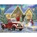 Springbok Christmas Night Lane EC36 500 Piece Jigsaw Puzzle- Perfect for Holiday Family Game Nights- Multicolor Winter Scene with Snowman and Classic Red Truck