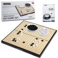 AMEROUS 11 Inches Magnetic EC36 Go Game Set (19 x 19) Travel Foldable Board Game Set with Magnetic Plastic Stones & Go Game Rules for Beginner Kids Adults ï¼ˆWeiqiï¼‰