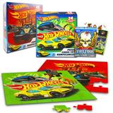 Hot Wheels Kids Jigsaw EC36 Puzzle Set Hot Wheels Activity Set - 2 Pack Hot Wheels Puzzles for Kids with Temporary Tattoos and More (Hot Wheels Toys)