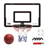 Indoor Mini Basketball Hoop Set for Kids Adjustable Mini Basketball Hoop Set Basketball Toy Gifts for Kids Teens Black