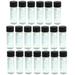 NUOLUX 20pcs 4ml Screw Neck Chromatography Vial with Black Solid Lid and Septa with Scale Reagent Serum Storage Bottle Sample Bottles Glass Bottles