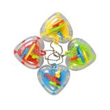 ibasenice Iq Test 4pcs EC36 Birthday Gift Kids Sphere Labyrinth Toys 3D Interactive Maze Game Puzzle Toy Maze Ball Brain Teaser Three-Dimensional Toys Labyrinth Ball Keyring