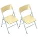 2 Pcs Dollhouse Folding Chair Furniture Black Baby Mini DIY Decor Child Tiny Decorate Pvc