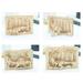 3D Wooden Dinosaur Puzzle EC36 DIY Hand Craft 4 Pcs Set Woode Dinosaur Assembly Model Kits-Educational STEM Brain Teaser Puzzle Toy Gifts for Kids and Adults Teens Boys Girls