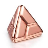 3D Triangle Metal Puzzle EC36 Brain Teaser Puzzle for Adults Kids (Rose Gold)