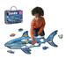 Peaceable Kingdom Shiny Shark EC36 Floor Puzzle - 53-Piece Giant Floor Puzzle for Kids Ages 5 & up - Fun-Shaped Puzzle Pieces - Great for Classrooms