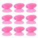 Beaupretty 10pcs Lip Brush SE33 Covers Silicone Dirt- proof Boot Convenient Anti- lost Covers for Makeup Brushes (Pink)