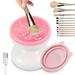 LVOERTUIG Electric Makeup Brush CM31 Cleaner Make up Brush Clean Machine with Wash Bowl Portable Automatic Spinner Brush Cleaner Tools Make Up Brush Cleaner Brushes