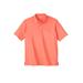 Men's Big & Tall Shrink-Less™ Lightweight Polo T-Shirt by KingSize in Coral Pink (Size 4XL)
