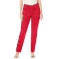 Plus Size Women's Classic Cotton Denim Straight-Leg Jean by Jessica London in Vivid Red (Size 22) 100% Cotton