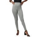 Plus Size Women's Everyday Stretch Cotton Legging by Jessica London in Medium Heather Grey (Size 12)