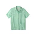 Men's Big & Tall KS Island™ Short-Sleeve Guayabera Shirt by KS Island in Seafoam (Size 3XL)