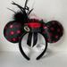 Disney Accessories | Disney Minnie Mouse Headband Ears Parks Special Edition Mickey Ears | Color: Black/Red | Size: Os