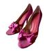 Kate Spade Shoes | Kate Spade Pink & Red Satin Bow Pump Heels Women’s Size 7.5 | Color: Pink/Red | Size: 7.5