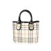 Burberry Bags | Burberry Nova Check & Black Patent Leather Accented Top Handle Tote | Color: Black | Size: Os