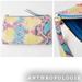 Anthropologie Bags | Anthropologie Sequined Snake-Printed Clutch Pouch - Pink & Yellow | Color: Blue/Pink | Size: Os