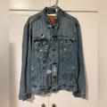 Levi's Jackets & Coats | Levi Distressed Denim Jacket | Color: Blue | Size: L