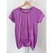 Athleta Tops | Athleta Fastest Track Short Sleeve Tee Top Shirt Stretch 438563 Purple Size L | Color: Purple | Size: L