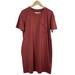 Madewell Dresses | Madewell 2022 Pocket Tee Short Sleeve Casual Everyday T-Shirt Dress Size Medium | Color: Red/Tan | Size: M