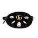 Gucci Bags | Gucci Black Matelass Velvet & Black Leather Crystal Marmont Belt Bag 85 | Color: Black | Size: Os