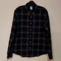 J. Crew Shirts | J. Crew Blue/Yellow/Green Ls Button Collar Stays Button Down Flannel Size L | Color: Blue/Green | Size: L