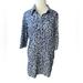 Lilly Pulitzer Dresses | Lilly Pulitzer Cotton Metallic Button Collar Mini Shirt / Tunic Dress | Color: Blue/White | Size: 4