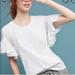 Anthropologie Tops | Anthropologie Vanessa Virginia Sorrento White Ruffled Top Size Small | Color: White | Size: S