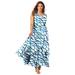 Plus Size Women's Georgette Flyaway Maxi Dress by Jessica London in Kelly Green Ribbon (Size 12 W)