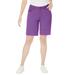 Plus Size Women's Classic Cotton Denim Shorts by Jessica London in Bright Violet (Size 16 W) 100% Cotton Jean